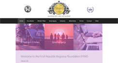 Desktop Screenshot of firstrepublicregistrar.org